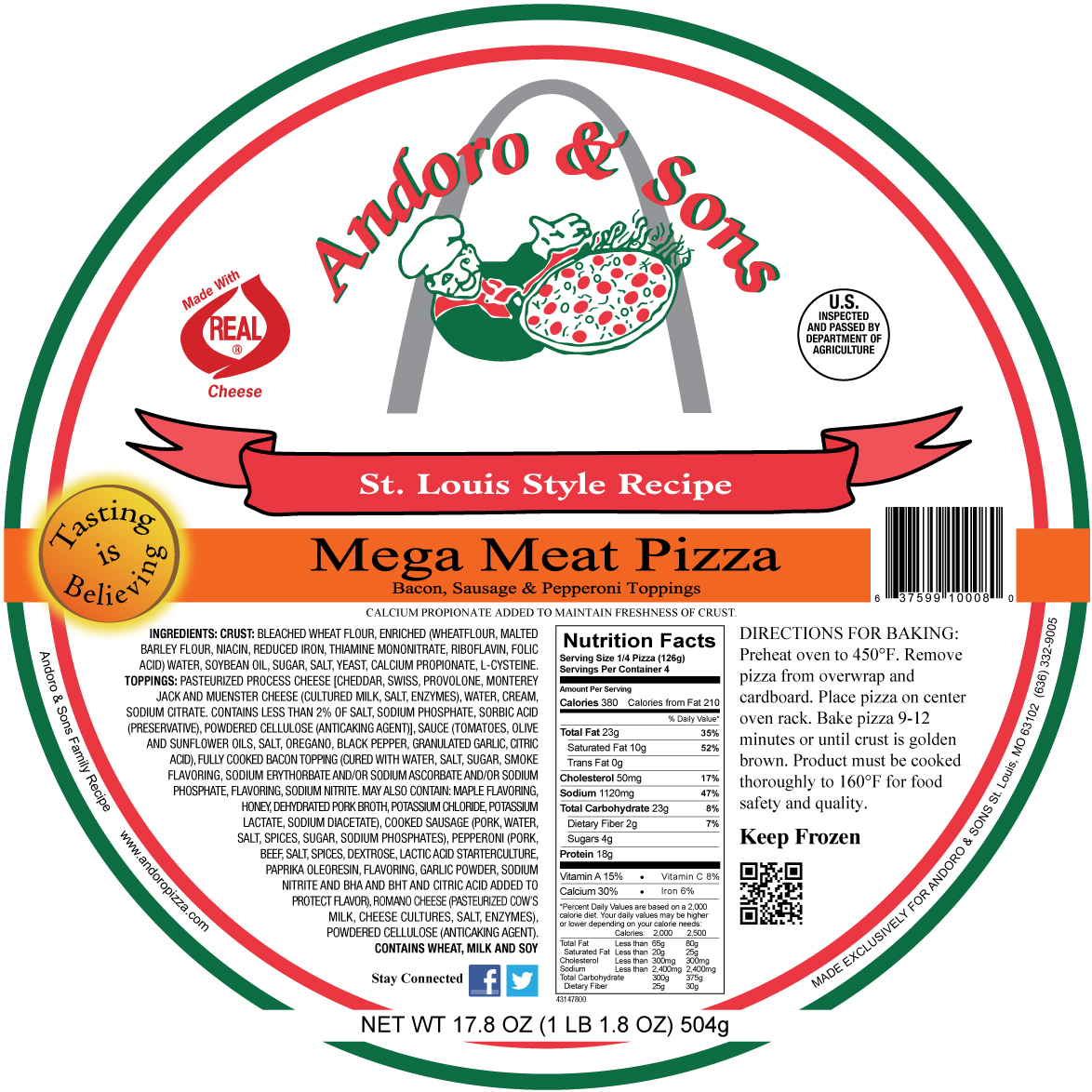 Andoro & Sons Mega Meat Pizza